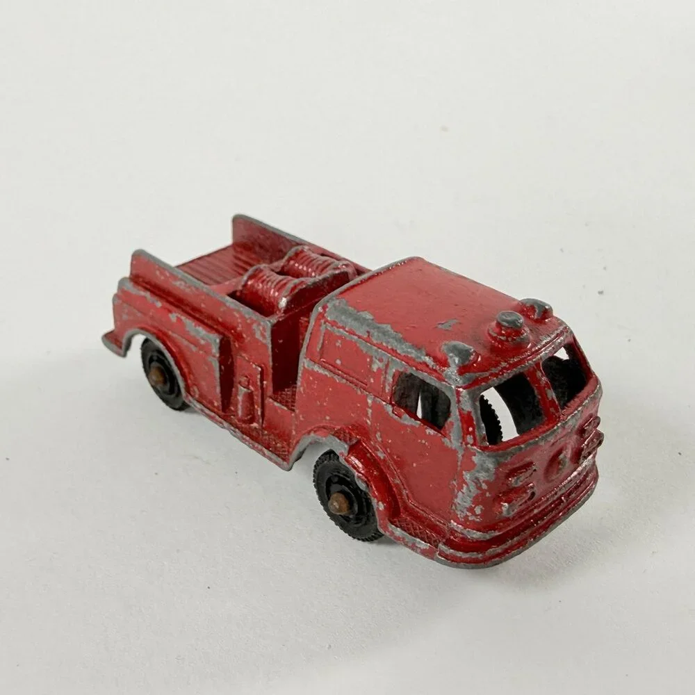 Vintage Tootsie Diecast Fire Truck Ford Wrecker & Hong Kong Road Roller 1960s